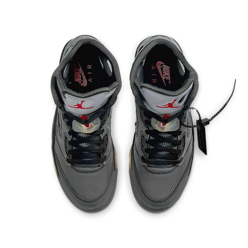 Tênis Nike Air Jordan 5 Black Metallic Off-White