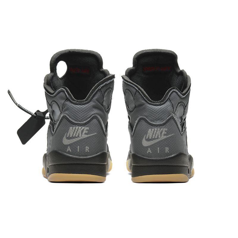 Tênis Nike Air Jordan 5 Black Metallic Off-White