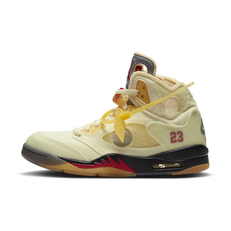 Tênis Nike Air Jordan 5 Off-White Sail