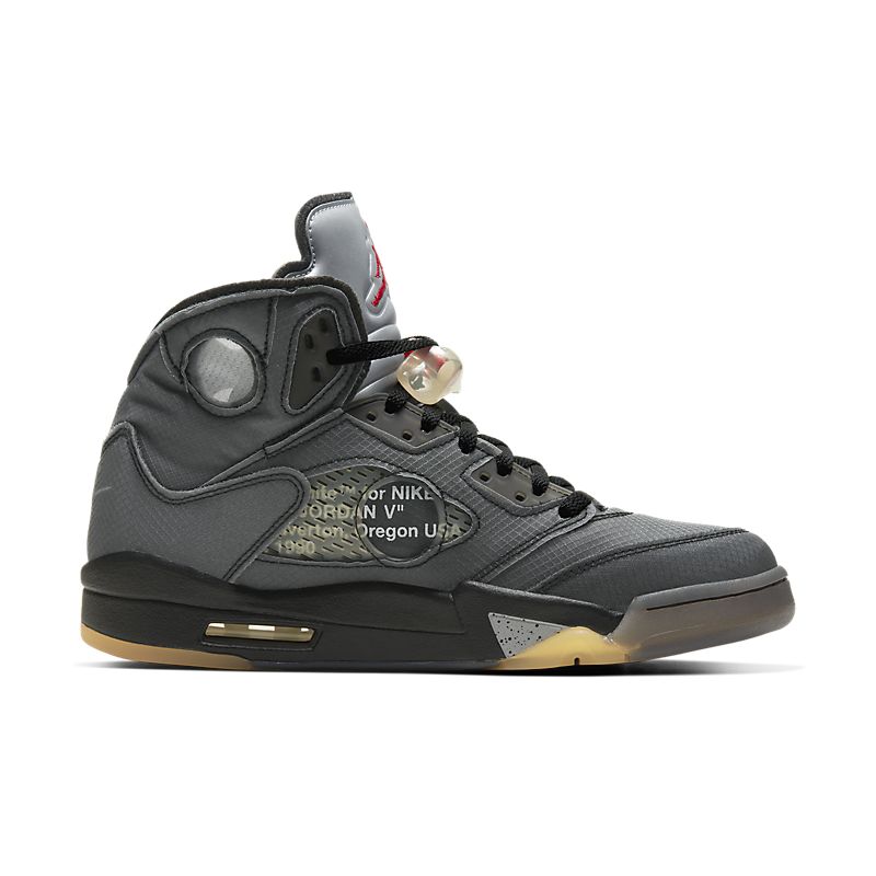 Tênis Nike Air Jordan 5 Black Metallic Off-White