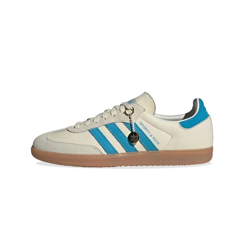 Tênis Adidas Samba x Sporty & Rich OG Cream Blue