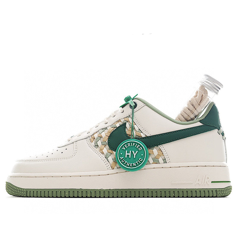 Tênis Nike Air Force 1 Low 07' Premium NAI-KE Bamboo Weave Sail Gorge Green