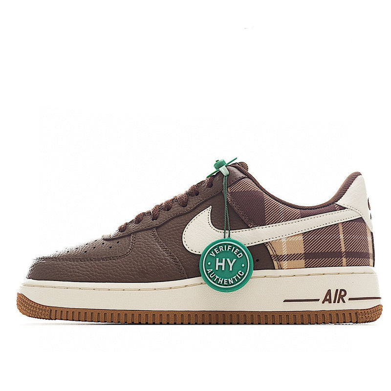 Tênis Nike Air Force 1 Low 'Cacao Brown Plaid'